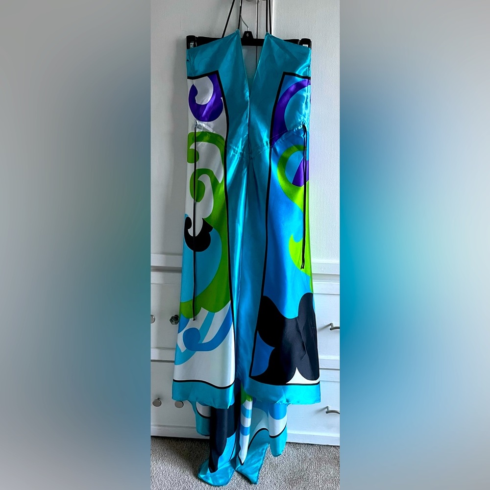 Rubber Ducky Productions Inc Long Dress 100% Polyester Size S Excellent Shape